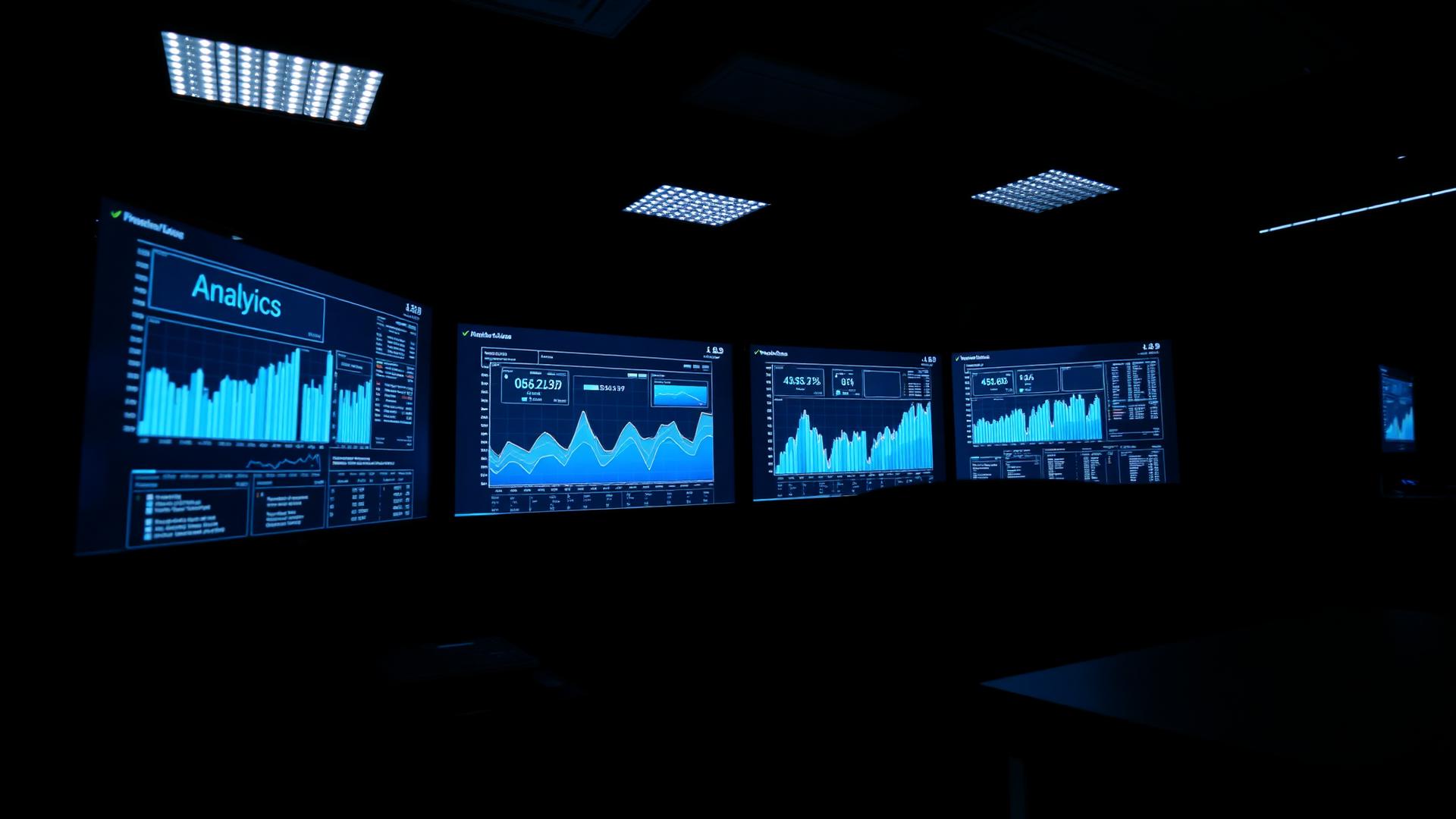 Campaign analytics dashboards showing traffic and conversion charts
